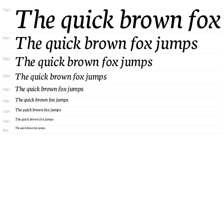 Neuton Italic Waterfall