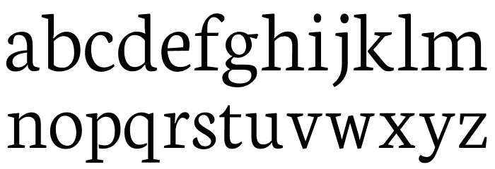 Neuton Light Font LOWERCASE