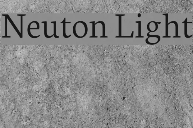Neuton Light Font examples