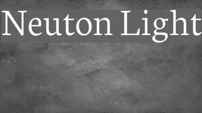 Neuton Light Font examples