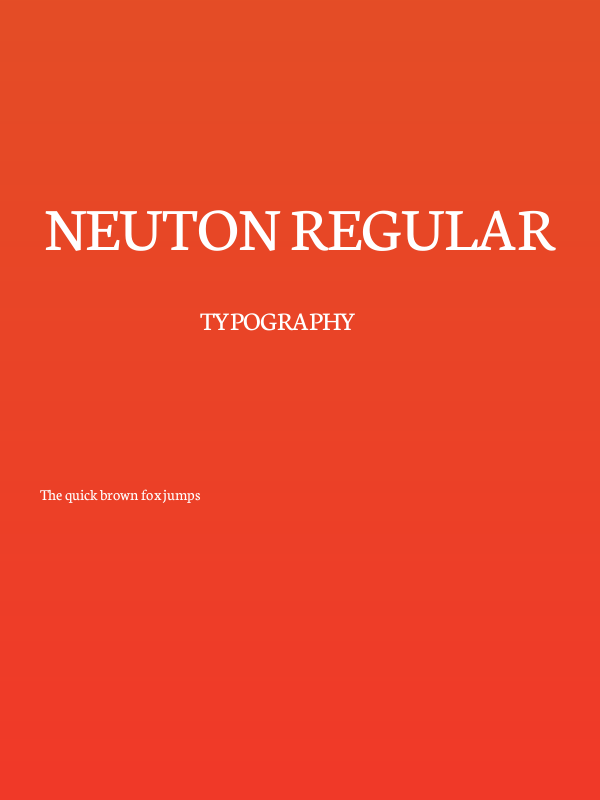 Neuton Regular Poster