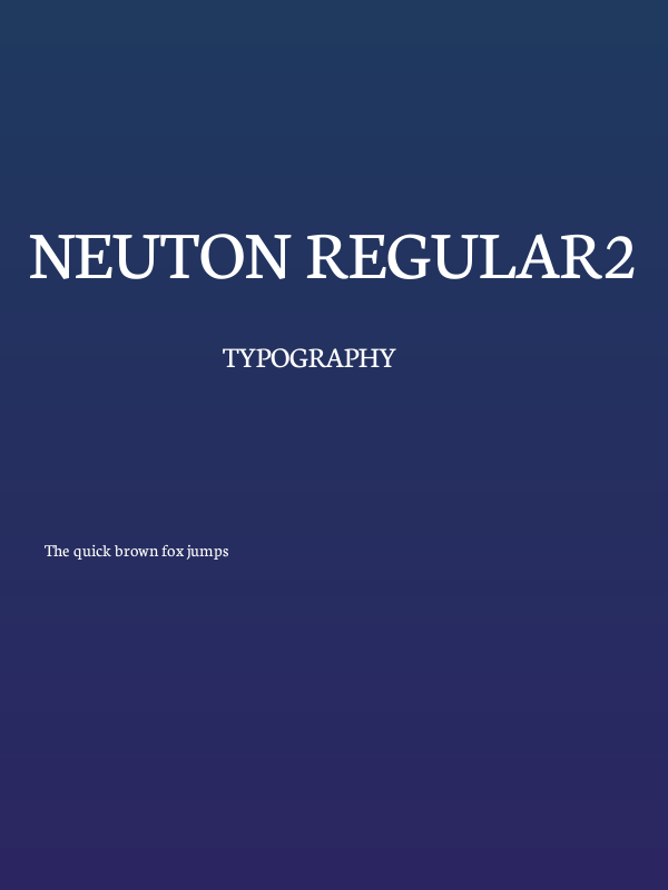 Neuton Regular2 Poster