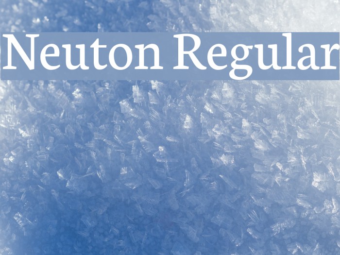 Neuton Regular Font examples