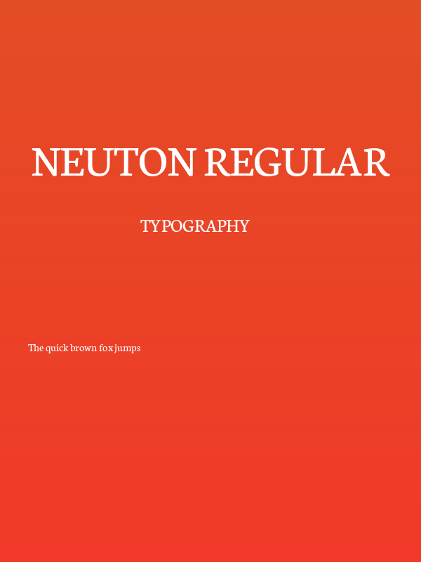 Neuton Regular Poster