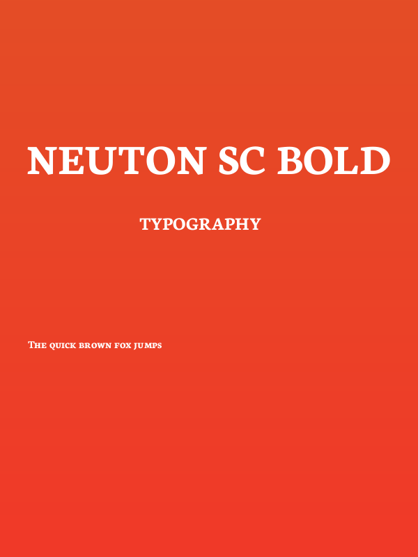 Neuton SC Bold Poster