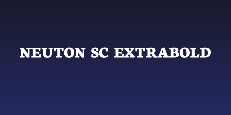 Neuton SC Extrabold Social Header