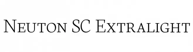 Neuton SC Extralight  Frei Schriftart Herunterladen