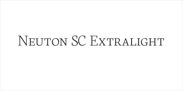 Neuton SC Extralight Logo