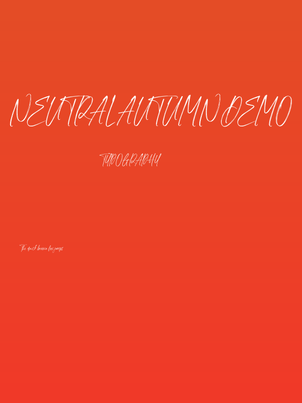 Neutral Autumn Demo Poster