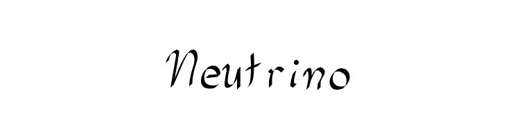 Neutrino  フリーフォントのダウンロード