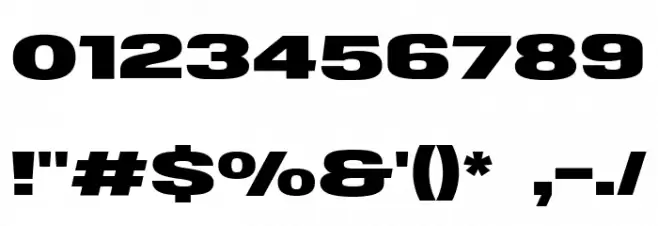 Neutro Extra Bold Font OTHER CHARS