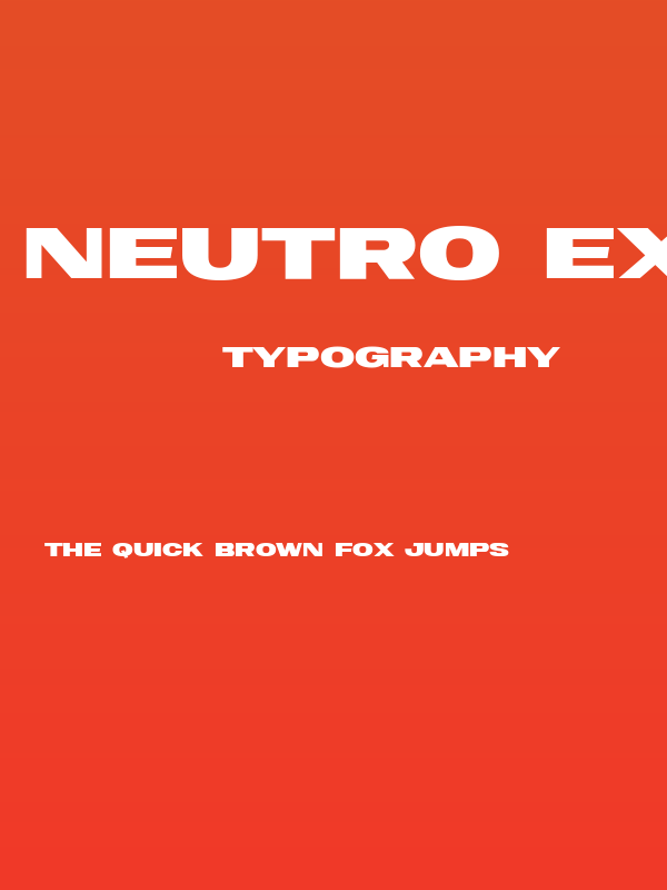 Neutro Extra Bold Poster