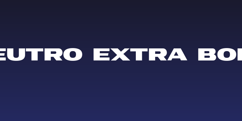 Neutro Extra Bold Social Header