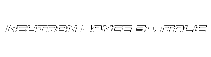 Neutron Dance 3D Italic  font caratteri gratis