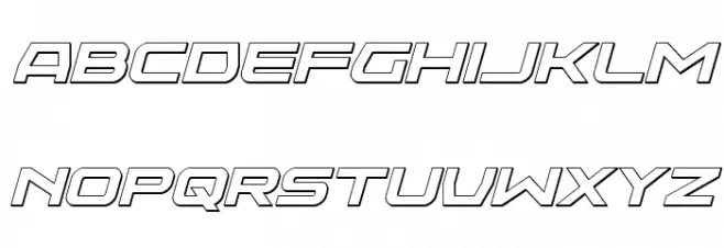 Neutron Dance 3D Italic Schriftart Groß