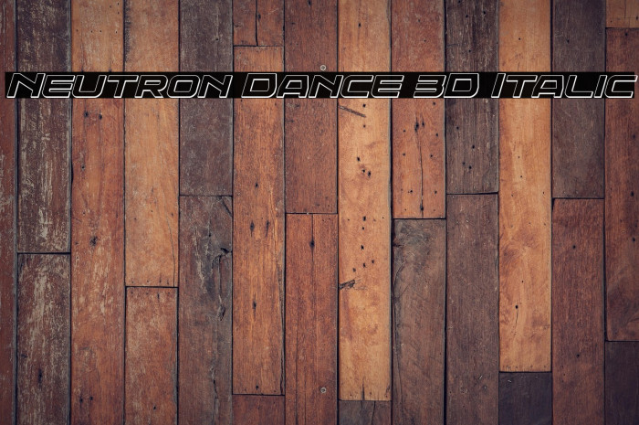 Neutron Dance 3D Italic Example 3