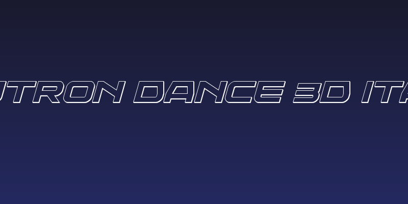 Neutron Dance 3D Italic Social Header