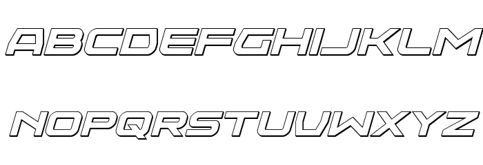 Neutron Dance 3D Italic Font LOWERCASE