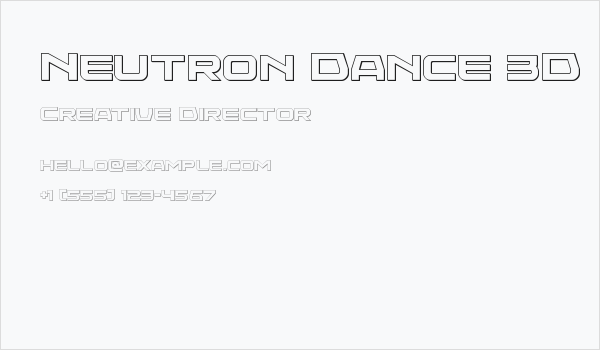 Neutron Dance 3D Business Card