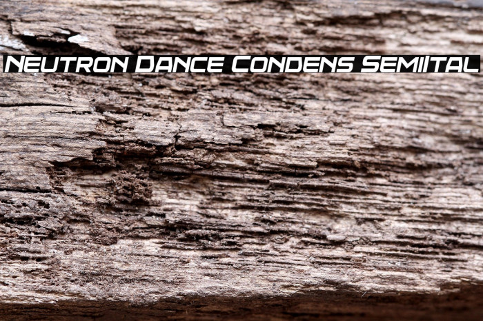 Neutron Dance Condens SemiItal Example 1