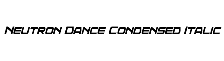 Neutron Dance Condensed Italic  Fuentes Gratis Descargar