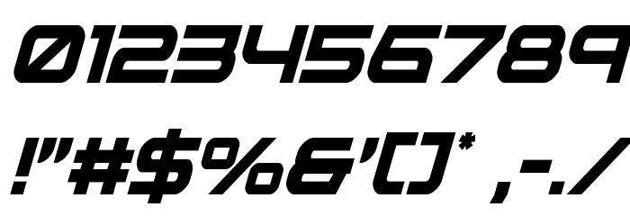 Neutron Dance Condensed Italic Font OTHER CHARS