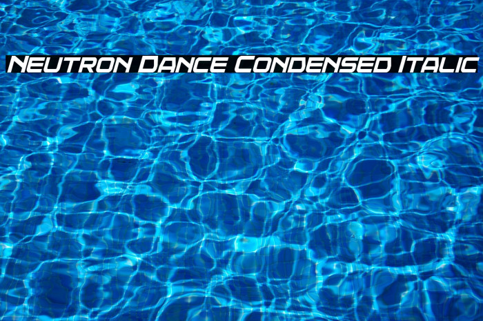 Neutron Dance Condensed Italic Example 3
