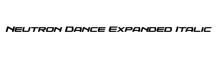 Neutron Dance Expanded Italic  免费字体下载