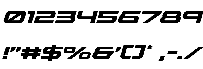 Neutron Dance Expanded Italic Font OTHER CHARS