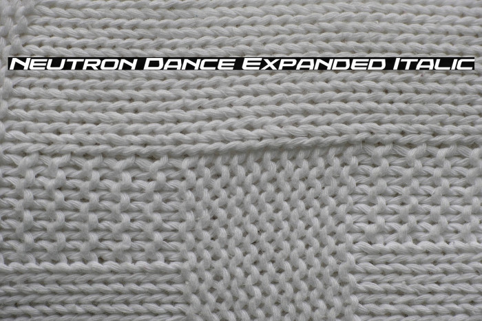 Neutron Dance Expanded Italic Example 3