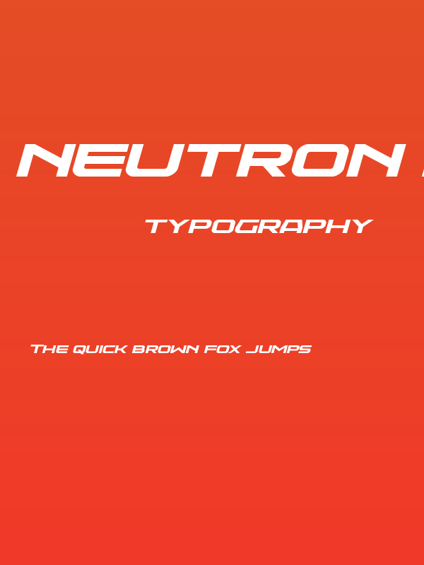 Neutron Dance Expanded Italic Poster