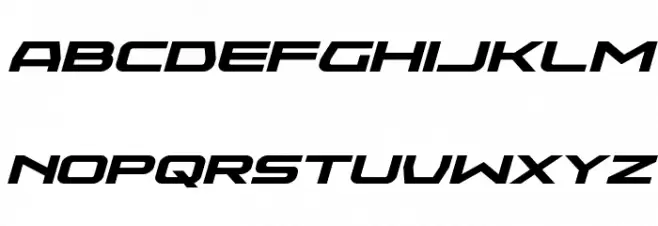 Neutron Dance Expanded Italic Caratteri MINUSCOLO