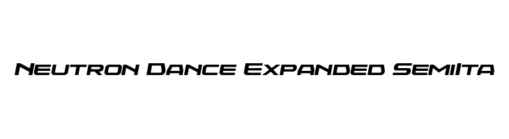 Neutron Dance Expanded SemiIta  font caratteri gratis