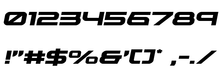 Neutron Dance Expanded SemiIta Font OTHER CHARS