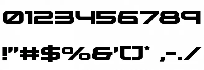 Neutron Dance Expanded Font OTHER CHARS