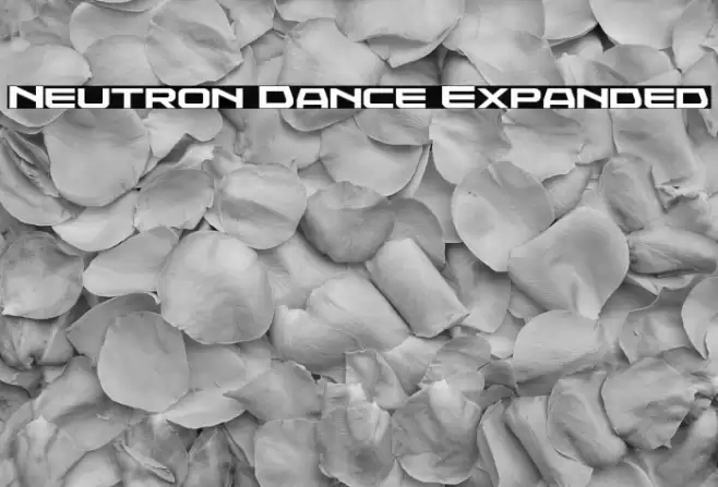 Neutron Dance Expanded Font examples