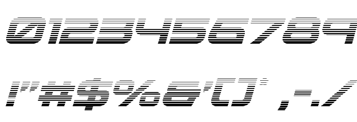 Neutron Dance Gradient Italic Font OTHER CHARS