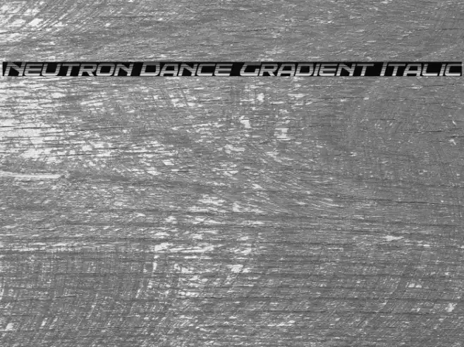 Neutron Dance Gradient Italic Example 2