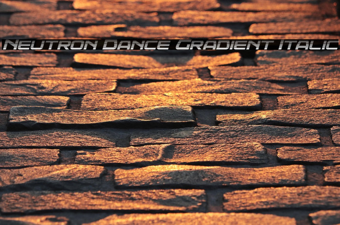 Neutron Dance Gradient Italic Example 3