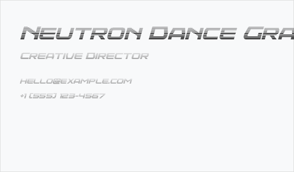 Neutron Dance Gradient Italic Business Card