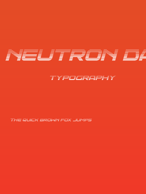 Neutron Dance Gradient Italic Poster