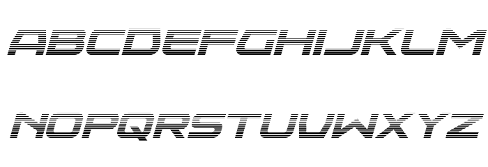 Neutron Dance Gradient Italic Font LOWERCASE