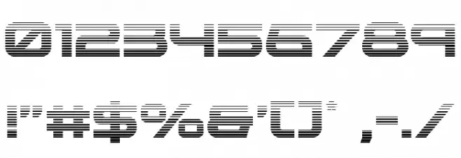 Neutron Dance Gradient Font OTHER CHARS