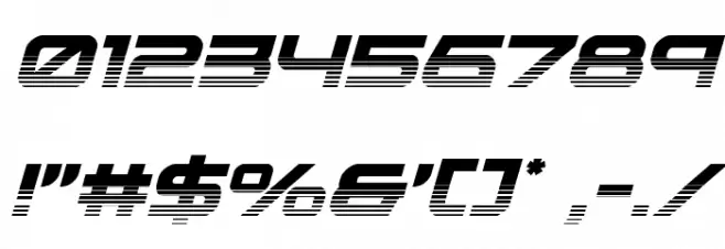 Neutron Dance Halftone Italic Font OTHER CHARS