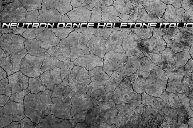 Neutron Dance Halftone Italic Font examples