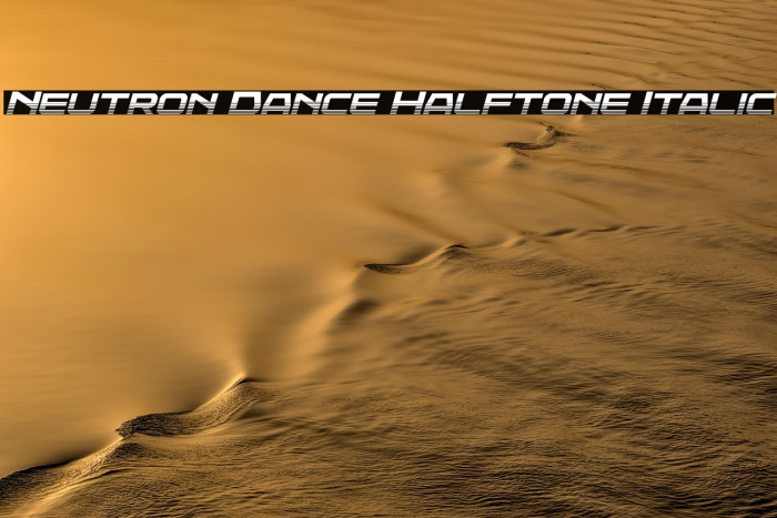 Neutron Dance Halftone Italic Example 2