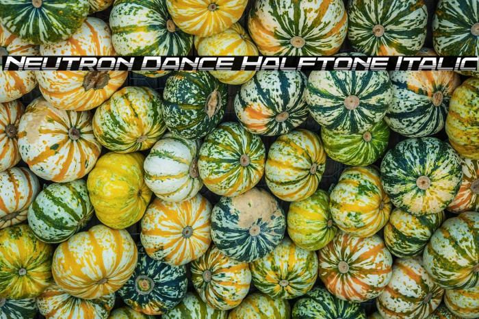 Neutron Dance Halftone Italic Example 3