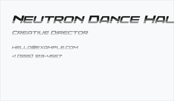 Neutron Dance Halftone Italic Business Card