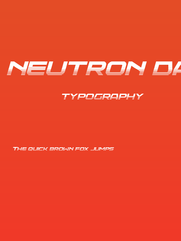 Neutron Dance Halftone Italic Poster