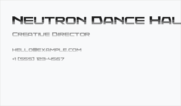 Neutron Dance Halftone Business Card